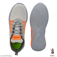 Catalog Name:*Latest Trendy Men Sports Shoes*Material: Syntethic Leather / MeshSole Material: EvaPattern: Solid - 6