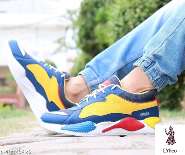 Catalog Name:*Aadab Trendy Men Sports Shoes*Material: SyntheticSole Material: PVCFastening & Back Detail: Lace-UpPattern: SolidMultipack: 1 - 10