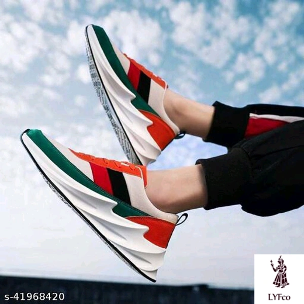 Catalog Name:*Latest Trendy Men Sports Shoes*Material: MeshSole Material: PUFastening & Back Detail: Lace-UpPattern: SolidMultipack: 1 - 6