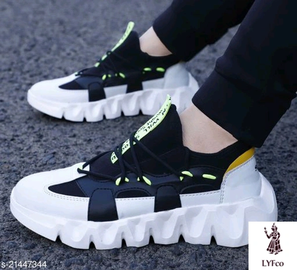 Catalog Name:*Latest Attractive Men Sports Shoes*Material: Syntethic LeatherSole Material: RubberFastening & Back Detail: Lace-UpMultipack: 1 - 10