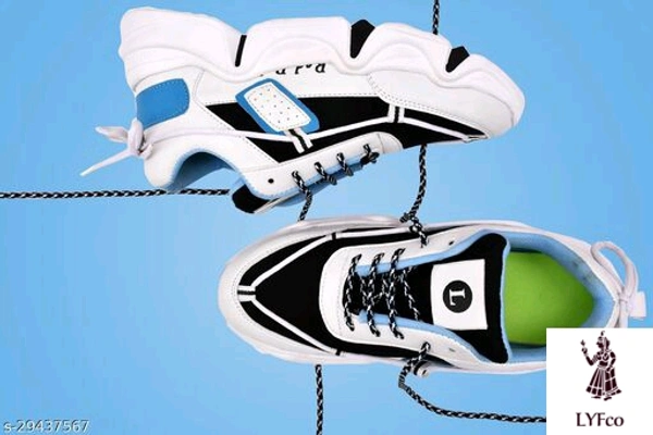 Catalog Name:*Modern Trendy Men Sports Shoes*Material: MeshSole Material: TPRFastening & Back Detail: Lace-UpPattern: Colorblocked - 10