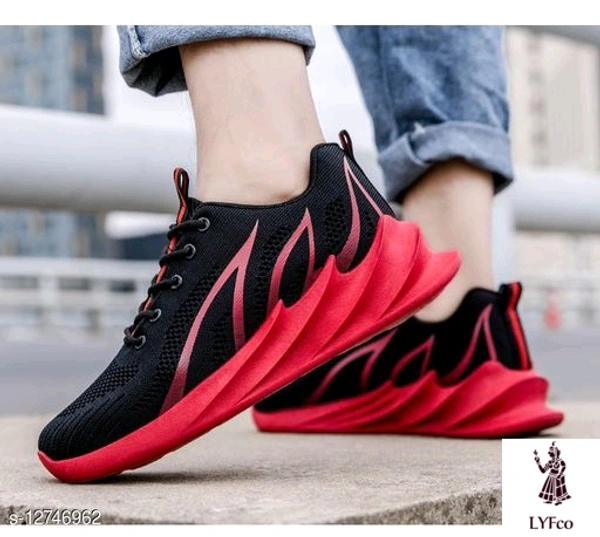 Catalog Name:*Unique Trendy Men Sports Shoes*Material: MeshSole Material: RubberFastening & Back Detail: Lace-UpPattern: SolidMultipack: 1 - Red