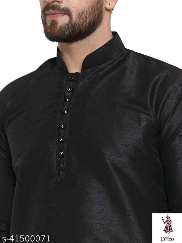 Catalog Name:*Classy Men Kurta Sets*Top Fabric: Silk BlendBottom Fabric: Silk BlendScarf Fabric: Silk BlendSleeve Length: Long SleevesBottom Type: DhotiStitch Type: StitchedPattern: Solid - S