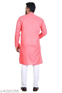 Catalog Name:*Elegant Men Kurta Sets*Top Fabric: CottonBottom Fabric: CottonScarf Fabric: No ScarfSleeve Length: Long SleevesBottom Type: Straight PajamaStitch Type: StitchedPattern: Solid - M