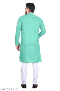 Catalog Name:*Elegant Men Kurta Sets*Top Fabric: CottonBottom Fabric: CottonScarf Fabric: No ScarfSleeve Length: Long SleevesBottom Type: Straight PajamaStitch Type: StitchedPattern: Solid - L