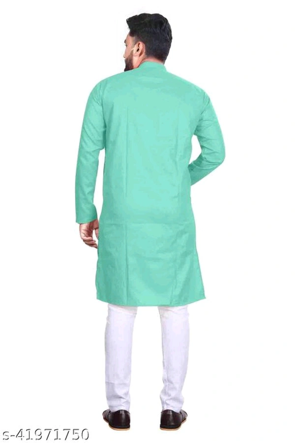 Catalog Name:*Elegant Men Kurta Sets*Top Fabric: CottonBottom Fabric: CottonScarf Fabric: No ScarfSleeve Length: Long SleevesBottom Type: Straight PajamaStitch Type: StitchedPattern: Solid - L
