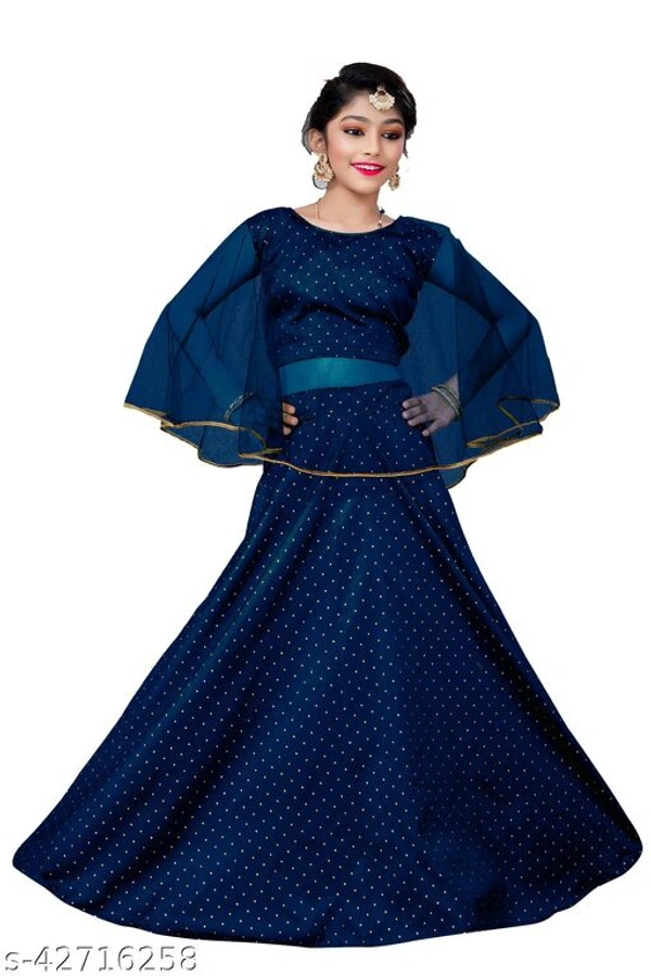 Catalog Name:*Modern Stylish Kids Girls Lehanga Cholis*Lehenga Fabric: Taffeta SilkSleeve Length: SleevelessStitch Type: StitchedMultipack: 1 - 7-8 Years