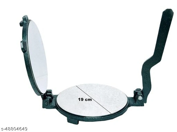 tvAt® DEEP DELUXE Iron CI Casting Puri/chapatti Press Maker (MODEL-MEDIUM) , Green Material: IronProduct Breadth: 20 CmProduct Height: 4 CmProduct Length: 20 CmPack Of: Pack Of 1Chapatti press Pressing machines are ideally Designed to save hour and labour in the kitchen By tvAt® DEEP Roti maker.Country of Origin: India - free size