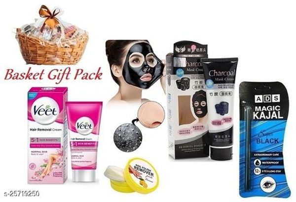 Charcoal Anti-Blackhead Peel Off  face Mask 130g + Veet Hair Removal Cream + Nail Polish Remover + ADS Super Black Magic KajalProduct Name: Charcoal Anti-Blackhead Peel Off  face Mask 130g + Veet Hair Removal Cream + Nail Polish Remover + ADS Super Black Magic KajalBrand: A & YFlavour: UnflavouredMultipack: 3Skin Type: All Skin TypesType: CreamCapacity: 100gmCountry of Origin: Indi - free size