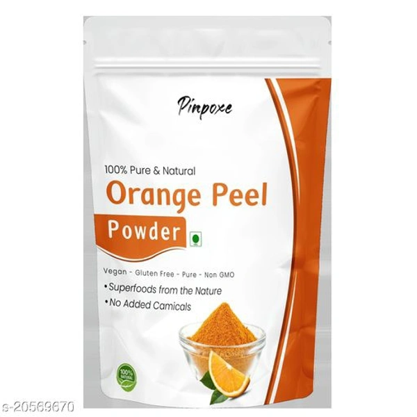 PINPOXE Organic Herbal Orange Peel Powder For Skin Face Skin Whitening & Hair Conditioning-50g (Pack of 1)Product Name: PINPOXE Organic Herbal Orange Peel Powder For Skin Face Skin Whitening & Hair Conditioning-50g (Pack of 1)Brand: OthersFlavour: OrangeMultipack: 1Skin Type: All Skin TypesType: Loose PowderCapacity: 50gm100% PURE AND NATURAL ORANGE FRUIT  POWDERCountry of Origin:  - free size