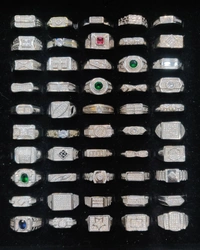 Gents Silver Stone Rings - All Sizes