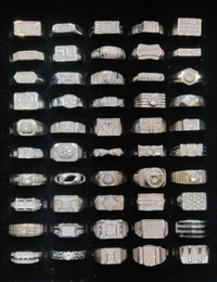 Gents Silver Stone Rings - All Sizes
