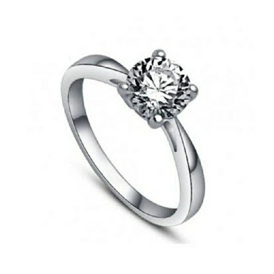 Ladies Silver Stone Rings