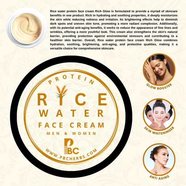Rice Water Protien Face Cream - 50ml