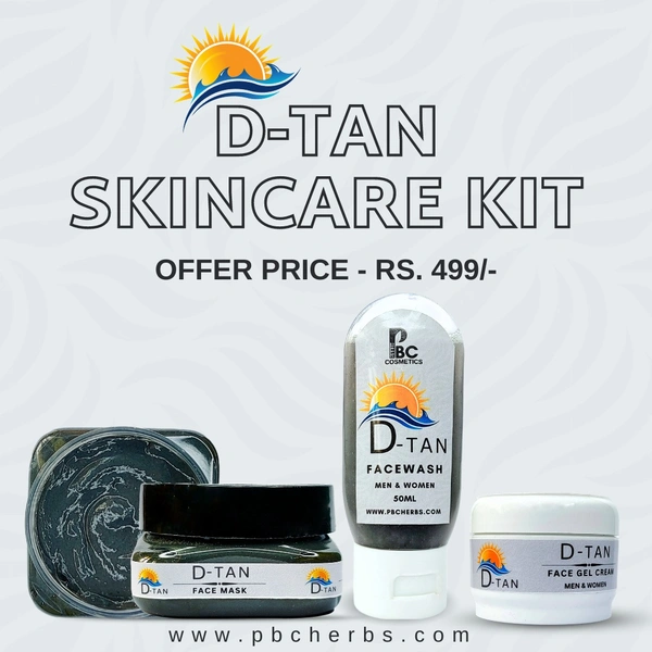 D TAN SKINCARE KIT - 50g x 3 ( Face Cream +Face Pack +Face wash)