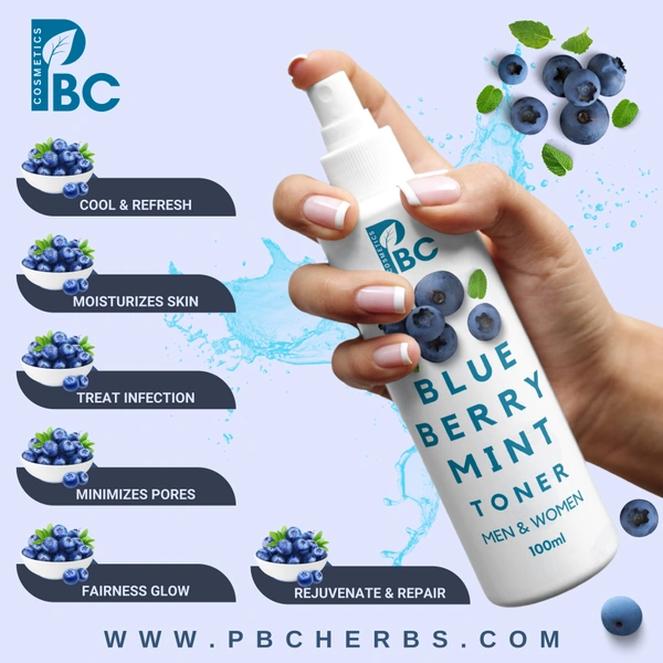 BLUEBERRY MINT TONER ( FACE & BODY ) - 100ml - FACE TONER