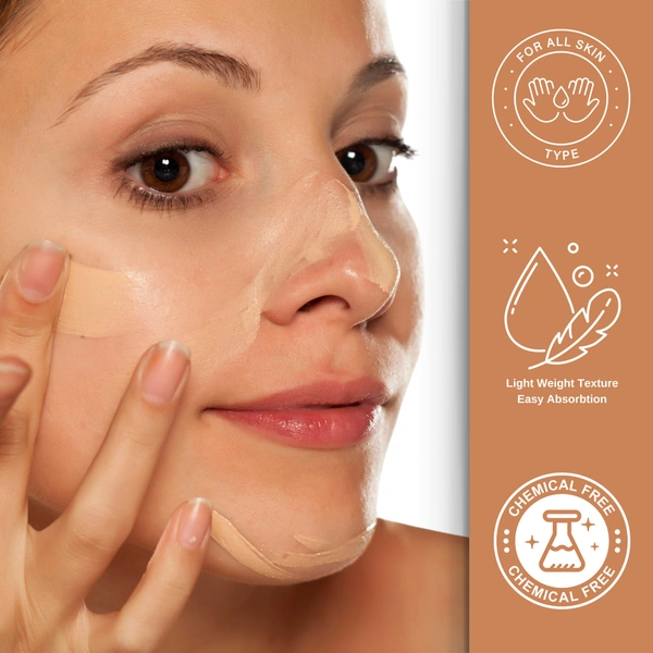 FOUNDATION FACE CREAM WITH SPF - 50g - Classic, Daily Use (Natural), All Skin Type (Customized), Men & Women