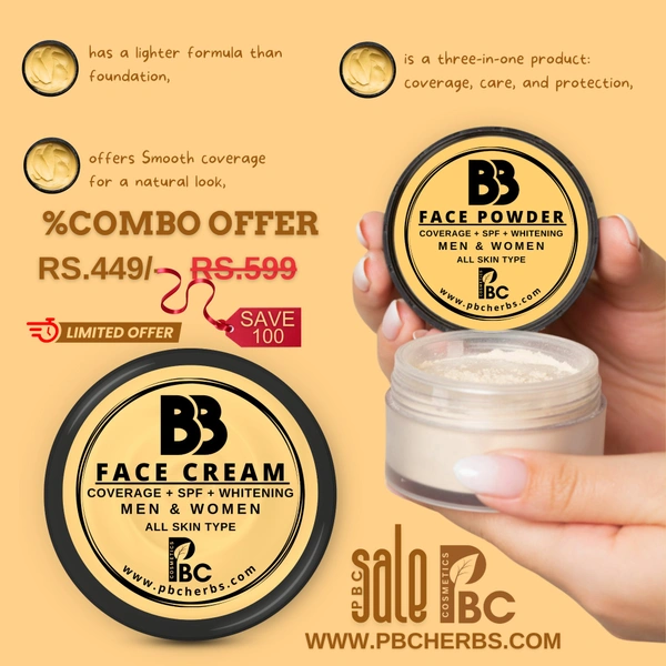BB Face Cream & BB Face Powder ( Save Rs.100 ) - BB FC 50g & BB FP 30g