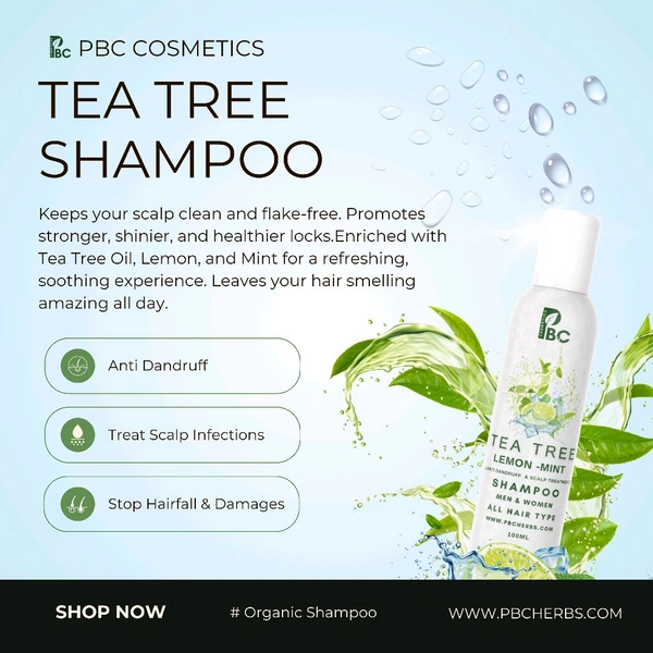 TEA TREE & LEMON MINT SHAMPOO - 100ml