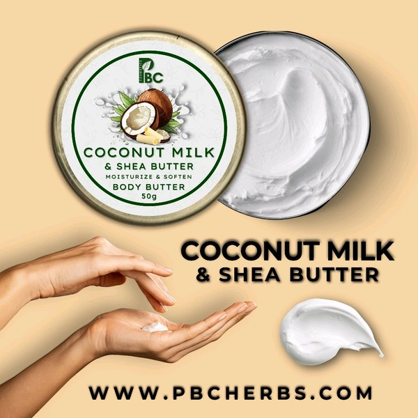 COCONUT MILK & SHEA BUTTER BODY BUTTER - 50g