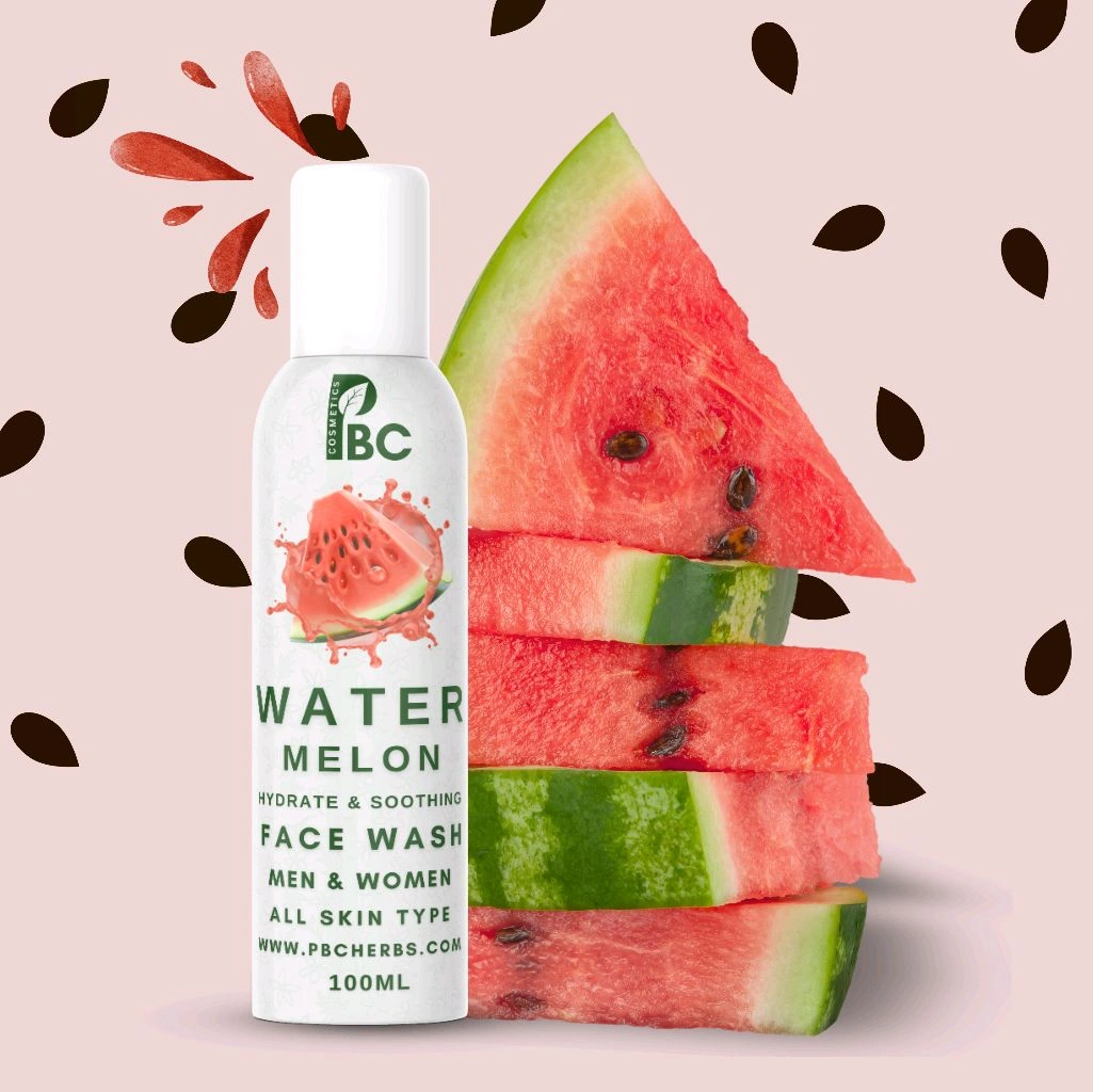 WATERMELON FACE WASH ( HYDRATES & SOOTHING ) - 100ml - Flip cap Bottle