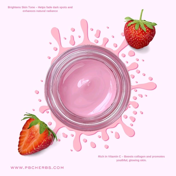 STRAWBERRY GEL CREAM ( FACE - NIGHT ) - 50g - PET JAR