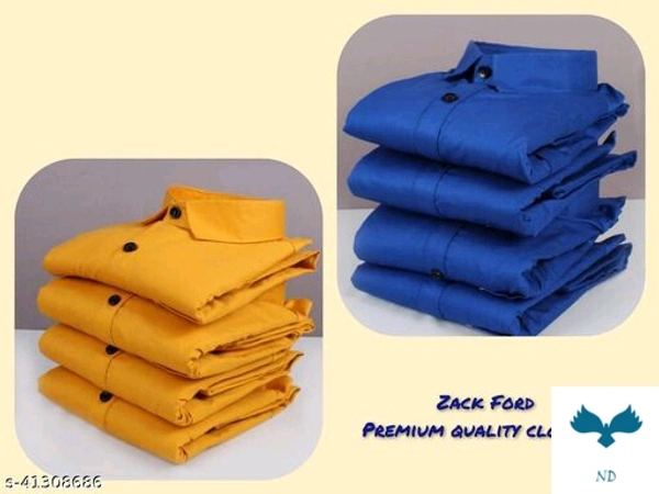 Zack Ford Men's Premium Cotton Casual Full Sleeve Combo Shirt(pack of 2) - M L XL XXL