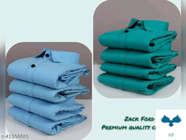Zack Ford Men's Premium Cotton Casual Full Sleeve Combo Shirt(pack of 2) - M L XL XXL