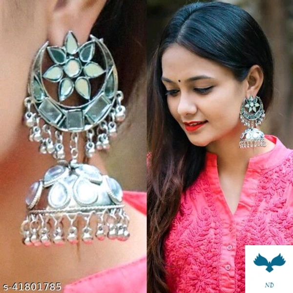 Justrealdeal Oxidized Jhumki Earrings for Women Design