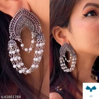 Justrealdeal Oxidized Jhumki Earrings for Women Design