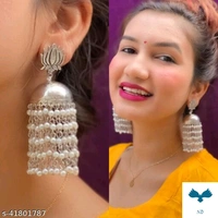 Justrealdeal Oxidized Jhumki Earrings for Women Design