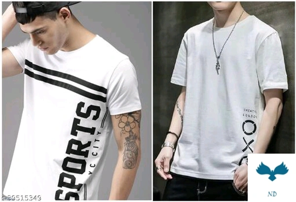 Fashion Globe Best Selling  Printed Half Sleeves  T' shirt for man - L