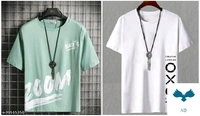 Fashion Globe Best Selling  Printed Half Sleeves  T' shirt for man - L