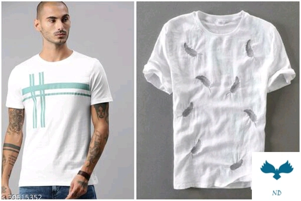 Fashion Globe Best Selling  Printed Half Sleeves  T' shirt for man - L