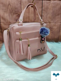 Beautiful Women's Peach PU Slingbag