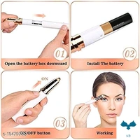Portable Eyebrow, Face, Lips, Nose facial Hair Removal Painless Electric Trimmer, Hair Removal Machine For Women