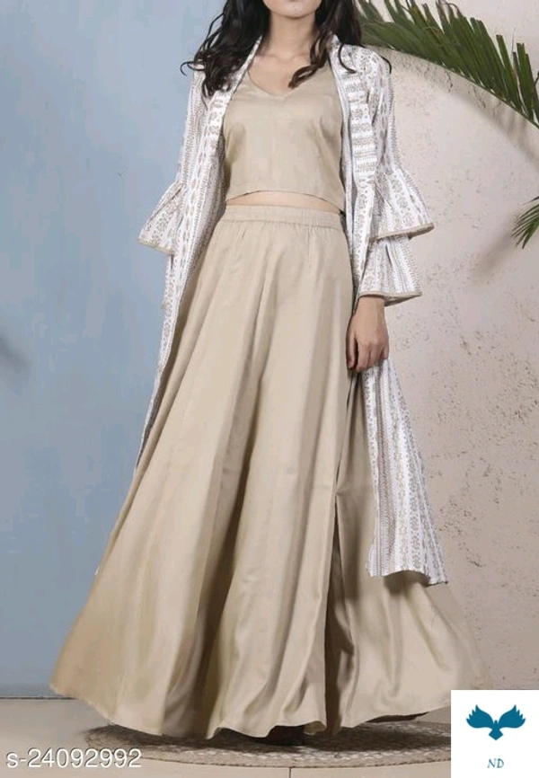 Classy Graceful Women Ethnic Skirts and Tops - L