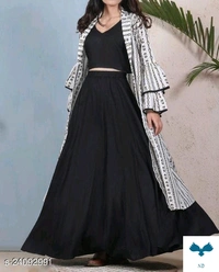 Classy Graceful Women Ethnic Skirts and Tops - L