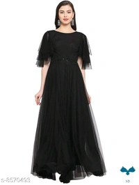 Women Net Anarkali Gown - M