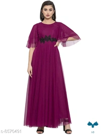 Women Net Anarkali Gown - XL