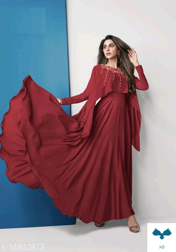 TRENDY GEORGETTE GOWN FOR WOOMEN - XL