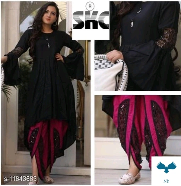 SriRadhe Apparels beautiful Rayon Dhoti kurta Set - 6XL