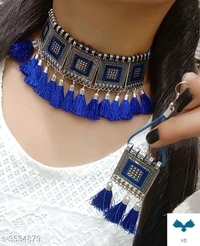 Women's Alloy Oxidised Silver Jewellery Set
