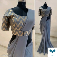 BEST SELLING STITCHED BLOUSE SAREES - Free Size