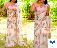 Heavy Lace Work Georgette Saree