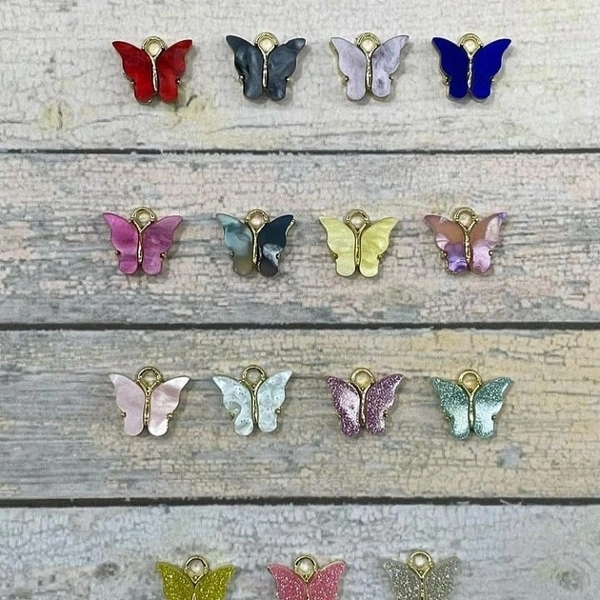Butterfly Necklace - red