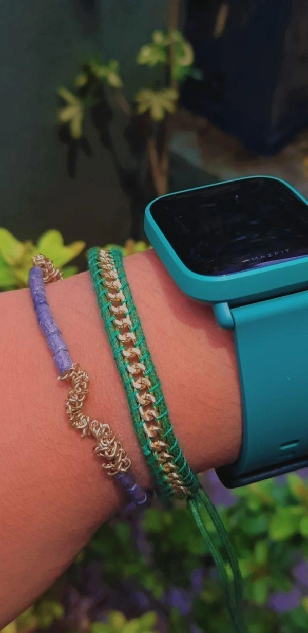 Bluebery Bracelet - band with squash 