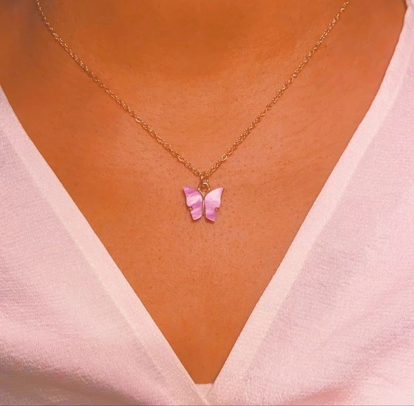 Butterfly Necklace - black 