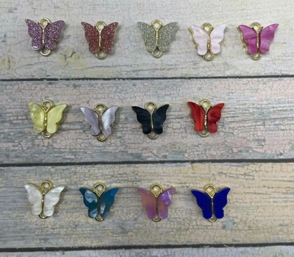 Pearl Butterfly Choker - red