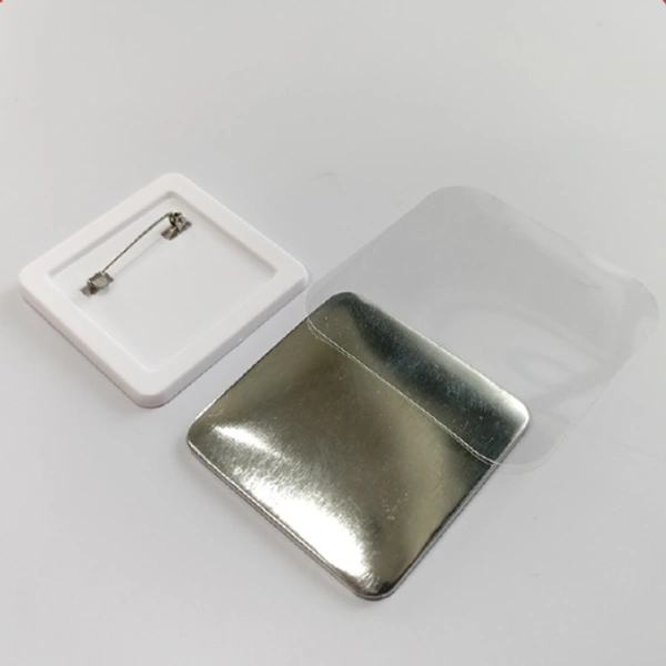 50MM Square Badge with White Back